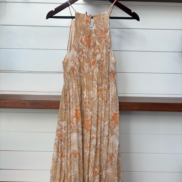 Nordstrom Lush Pleated Flowy Floral Maxi Dress Vacation Summer Easter Dainty S - Picture 7 of 10